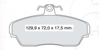 1 049 р. Колодка переднего дискового тормоза DAFMI (SM)  ГАЗ 3110 Волга - Соболь 2310,Бизнес. Увеличить фотографию 3
