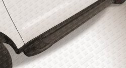 Алюминиевые пороги Slitkoff Optima Black Geely Emgrand X7 дорестайлинг (2011-2015)