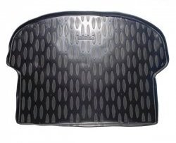 1 429 р. Коврик в багажник (5 мест. багажник) Aileron (полиуретан)  Hyundai Santa Fe  3 DM (2012-2016). Увеличить фотографию 1