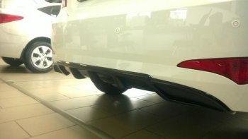 Накладка на задний бампер АвтоКрат Hyundai Solaris 1 седан RBr рестайлинг (2014-2017)