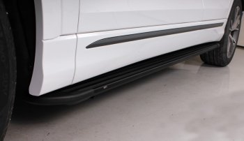 Пороги алюминиевые Slim line Black 2020 мм, ТСС Тюнинг Audi (Ауди) Q8 (Ку8)  4MN (2018-2024) 4MN