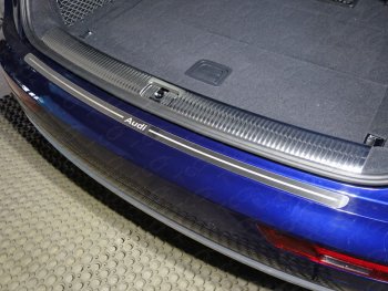  Накладка на задний бампер лист шлифованный надпись audi автомобиль без пневмоподвески, ТСС Тюнинг Audi (Ауди) Q5 (Ку5)  FY (2017-2020) FY дорестайлинг