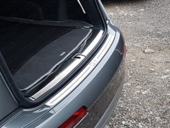 Накладки на задний бампер лист шлифованный надпись Q7, ТСС Тюнинг Audi (Ауди) Q7 (Ку7)  4M (2015-2020) 4M дорестайлинг