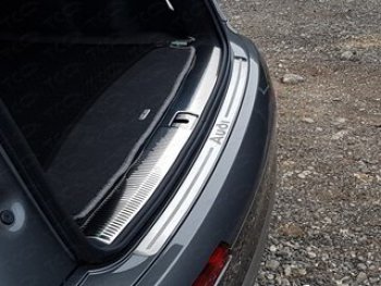 Накладки на задний бампер лист шлифованный надпись audi, ТСС Тюнинг Audi (Ауди) Q7 (Ку7)  4M (2015-2020) 4M дорестайлинг