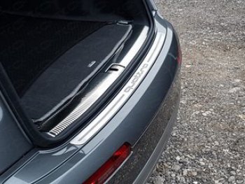 Накладки на задний бампер лист шлифованный надпись quattro, ТСС Тюнинг Audi (Ауди) Q7 (Ку7)  4M (2015-2020) 4M дорестайлинг