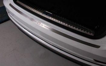 Накладка на задний бампер лист шлифованный надпись Q8, ТСС Тюнинг Audi (Ауди) Q8 (Ку8)  4MN (2018-2024) 4MN