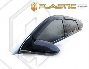 2 099 р. Ветровики дверей CA-Plastic  Hyundai Tucson  4 NX4 (2020-2022) (Classic полупрозрачный, Без хром. молдинга). Увеличить фотографию 1