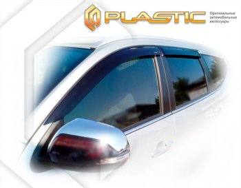 2 199 р. Ветровики дверей CA-Plastic  Mitsubishi Pajero Sport  3 QF (2019-2022) (Classic полупрозрачный, Без хром. молдинга). Увеличить фотографию 1