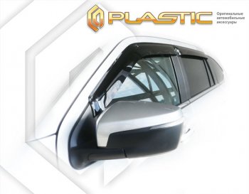 2 199 р. Ветровики дверей CA-Plastic  Isuzu mu-X  TF (2021-2024) (Classic полупрозрачный, Без хром. молдинга). Увеличить фотографию 1
