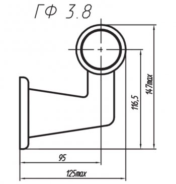 439 р. Фонарь габаритный и контурный Евросвет ГФ 3.8 LED1 Хрусталик   (12В). Увеличить фотографию 2