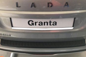 499 р. Защитная накладка заднего бампера Тюн-Авто  Лада Гранта  FL 2191 лифтбэк (2018-2024). Увеличить фотографию 1
